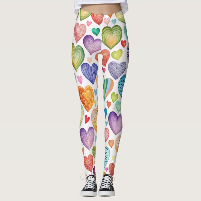 Designer Leggings with a failed pattern Leggin (Front)