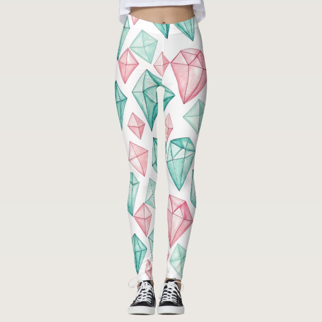 Designer Leggings with a failed pattern Leggin (Front)