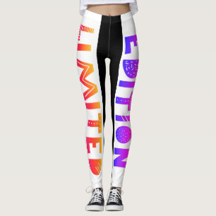 Designer   LIMITED EDITION   Colourful Sporty Fun Leggings