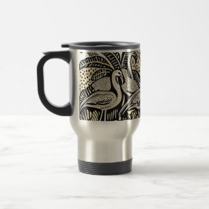 Designer Mugs with Flamingos & Palm Trees