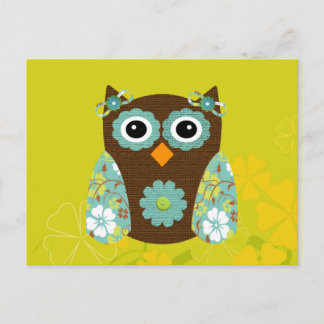 Designer Owl Alice Postcard