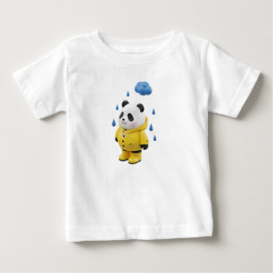 Designer Panda Vinyl Toy in Raincoat Baby T-Shirt