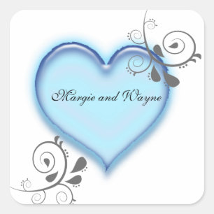 DESIGNER PERSONALIZED HEART ENVELOPE SEAL STICKERS