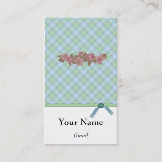 DESIGNER PLAID BUSINESS CARDS