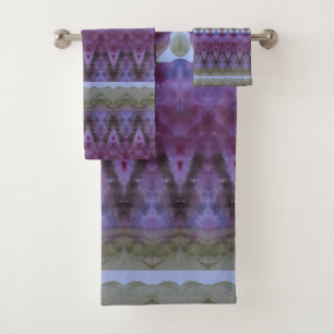 Designer Purple And Blue Modern Designed Towels