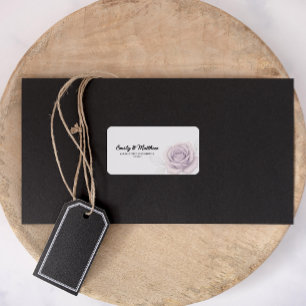 Designer Purple Rose Return Address Labels