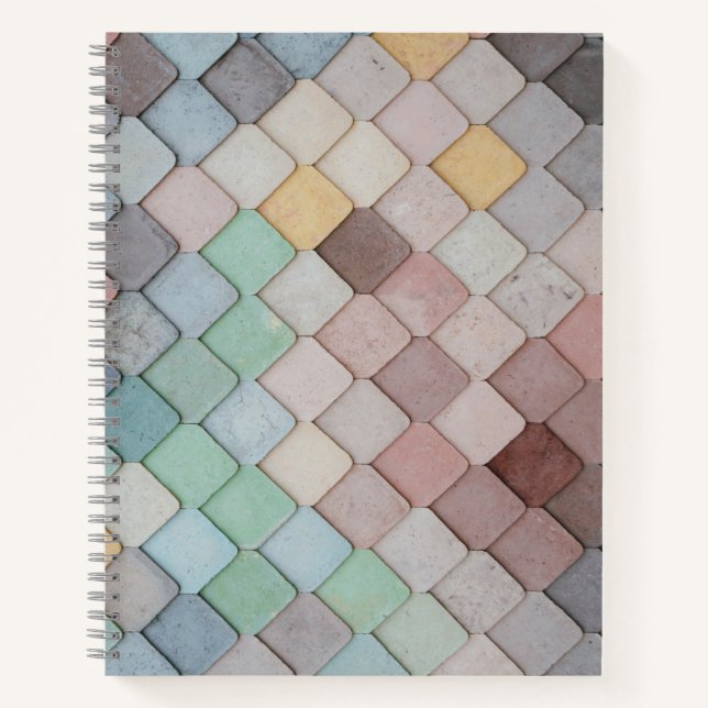 Designer Spiral Tile Notebook (Front)