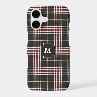 Designer Tartan Plaid Trendy Tan White Red Black C