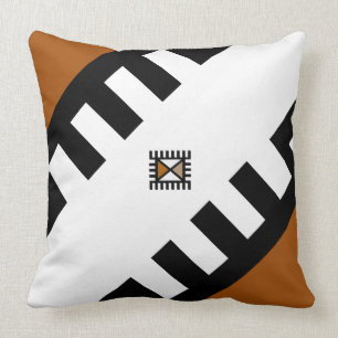 Designer Throw Pillows With African Symbols Design