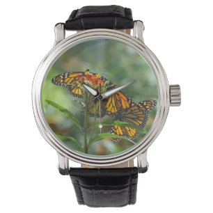 Designer Watches Monarch Butterflies Garden Floral
