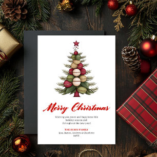Designer Whimsical Christmas Tree Greeting Card