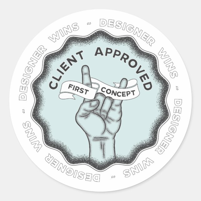 Designer Wins #1 Classic Round Sticker (Front)