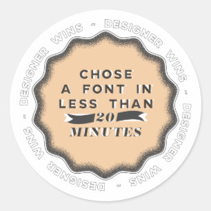 Designer Wins #2 Classic Round Sticker