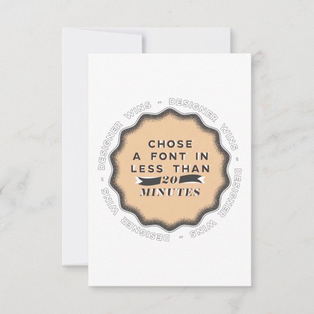 Designer Wins - Fonts Card (Front)