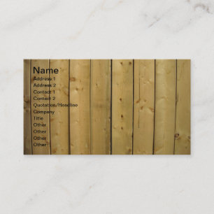 Designer Wood Wooden Fence Business Cards