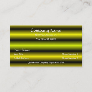 Designer Yellow Black Neon Stripes Business Cards