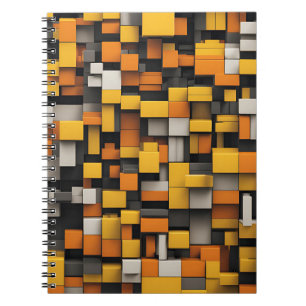 Designer's Notebook with Geometric Yellow & Black
