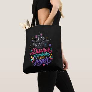Designing is also playing tote bag