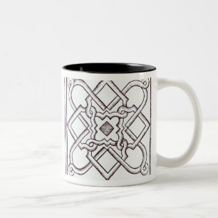 Designs for a knot garden, from 'The Country House Two-Tone Coffee Mug