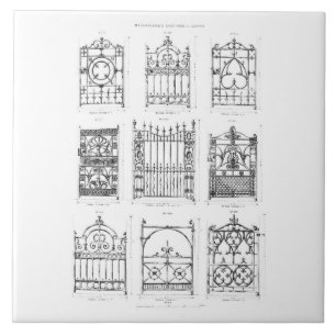 Designs for cast-iron gates, from 'Macfarlane's Ca Tile