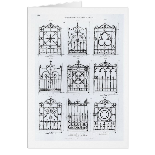Designs for cast-iron railings, from 'Macfarlane's (Front)