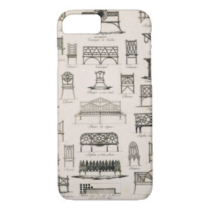 Designs for garden seats, from 'A Compendium of Dr iPhone 8/7 Case