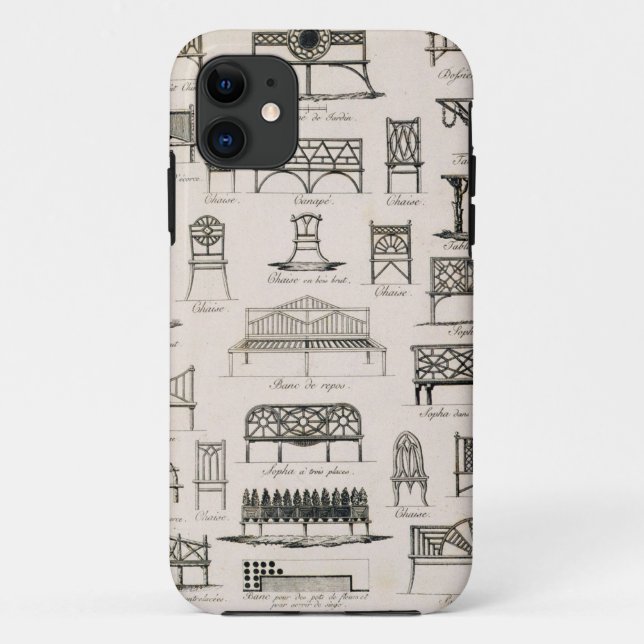 Designs for garden seats, from 'A Compendium of Dr Case-Mate iPhone Case (Back)