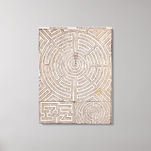 Designs for mazes, from 'The Dutch Gardener' by Jo Canvas Print