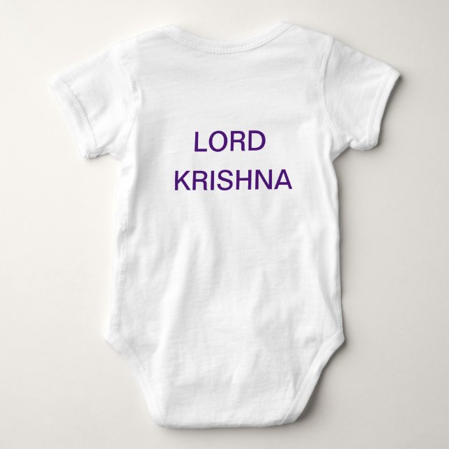 desin is lord krishna  baby bodysuit (Back)