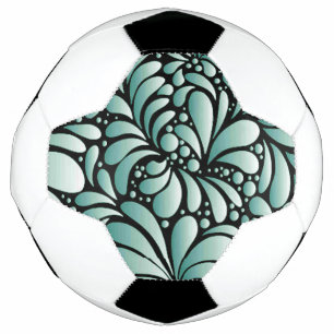 Desirable Fleur Pattern in Minty Green Football
