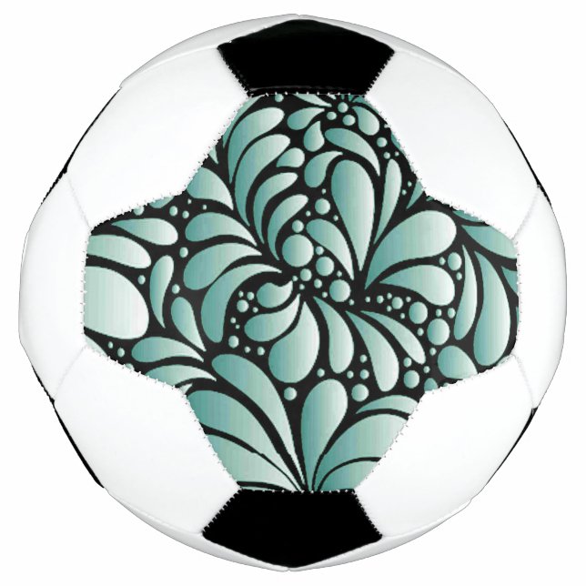 Desirable Fleur Pattern in Minty Green Football (Front)