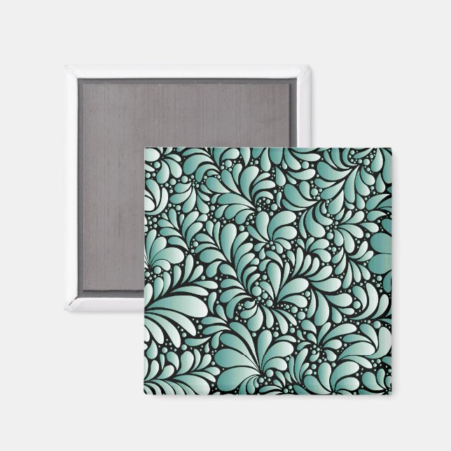 Desirable Fleur Pattern in Minty Green Magnet (Front/Back)