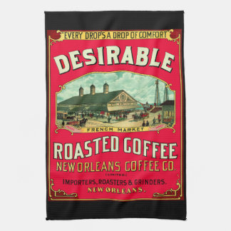Desirable French Market Roasted Coffee Tea Towel