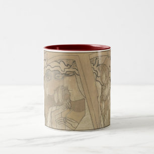 Desire and Satisfaction (1893) by Jan Toorop Two-Tone Coffee Mug