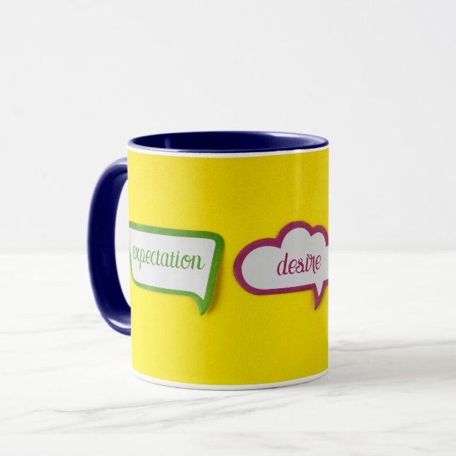 Desire, belief and expectation mug (Front Left)