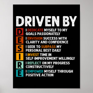 Desire Definition Motivational Quote Affirmations  Poster
