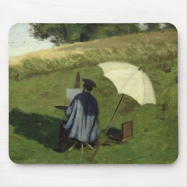 Desire Dubois Painting in the Open Air, c.1852 Mouse Mat (Front)