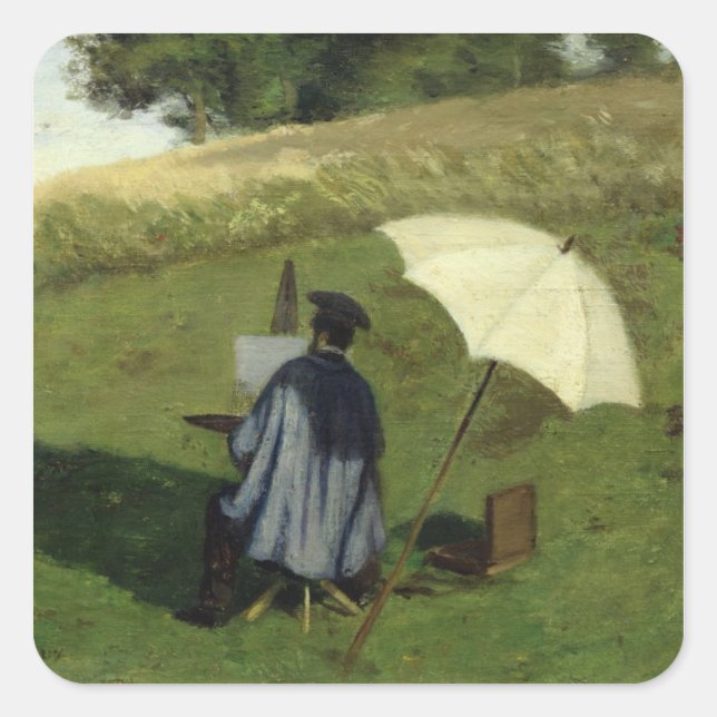 Desire Dubois Painting in the Open Air, c.1852 Square Sticker (Front)