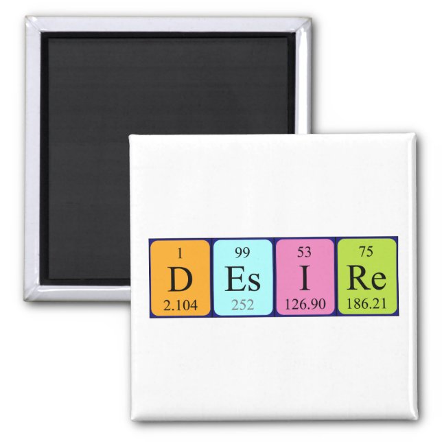 Desiré periodic table name magnet (Front)
