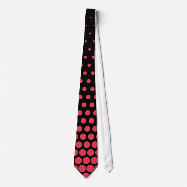 Desire Polka Dot Modern Black Tie (Front)