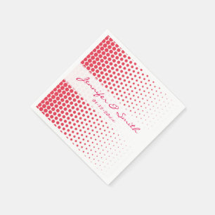 Desire Polka Dot Modern White Napkin