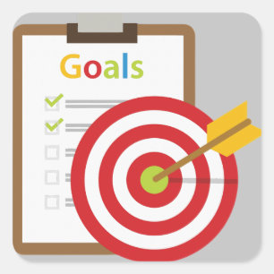 Desired Results Poster Square Sticker