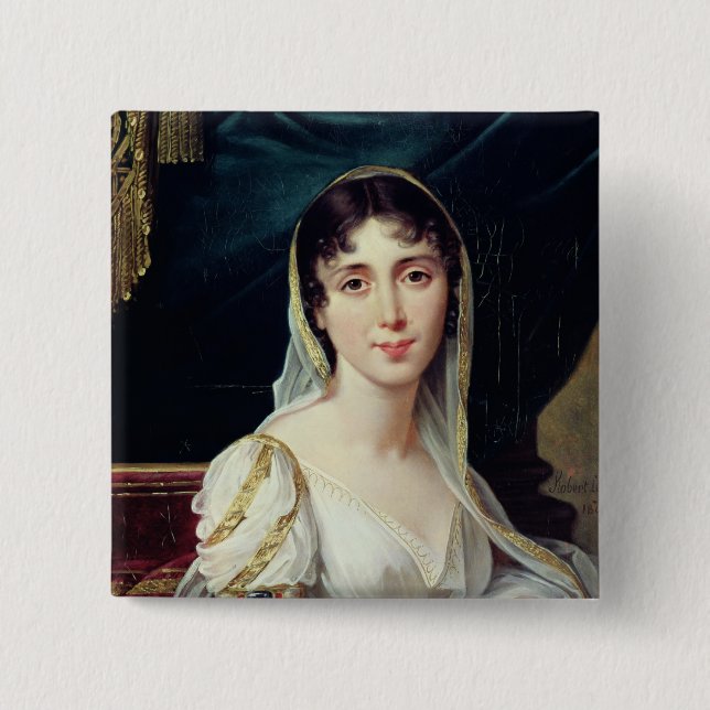 Desiree Clary  Queen of Sweden, 1807 15 Cm Square Badge (Front)