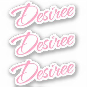 Desiree Decorative Name in Pink x2