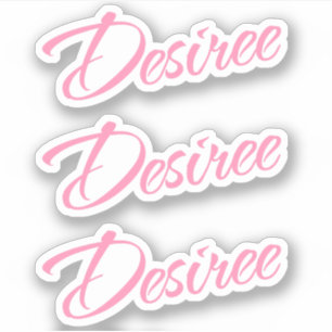 Desiree Decorative Name in Pink x3