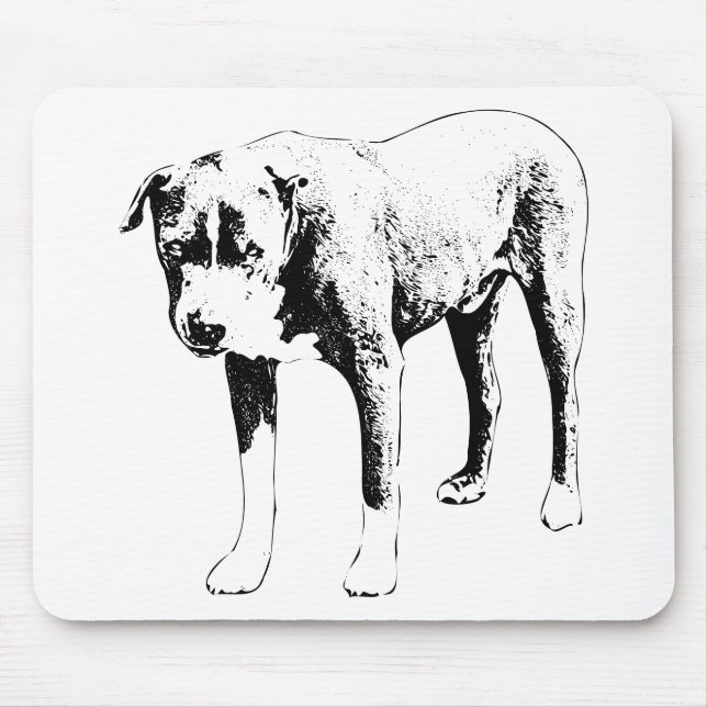 Desk Focus Pit Bull Mouse Mat (Front)