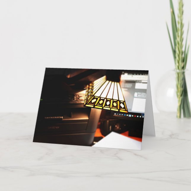 Desk Lamp Thank You Card (Front)