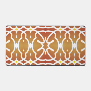 Desk Mat, A vintage brown & white classic design Mat