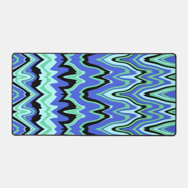 Desk Mat, An elegant multicolor zigzag design  Mat (Front)