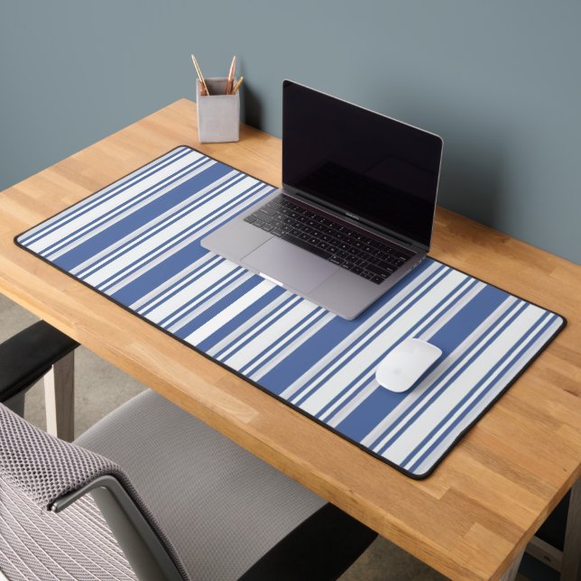 Desk Mat Blue & White Stripe (Office 2)